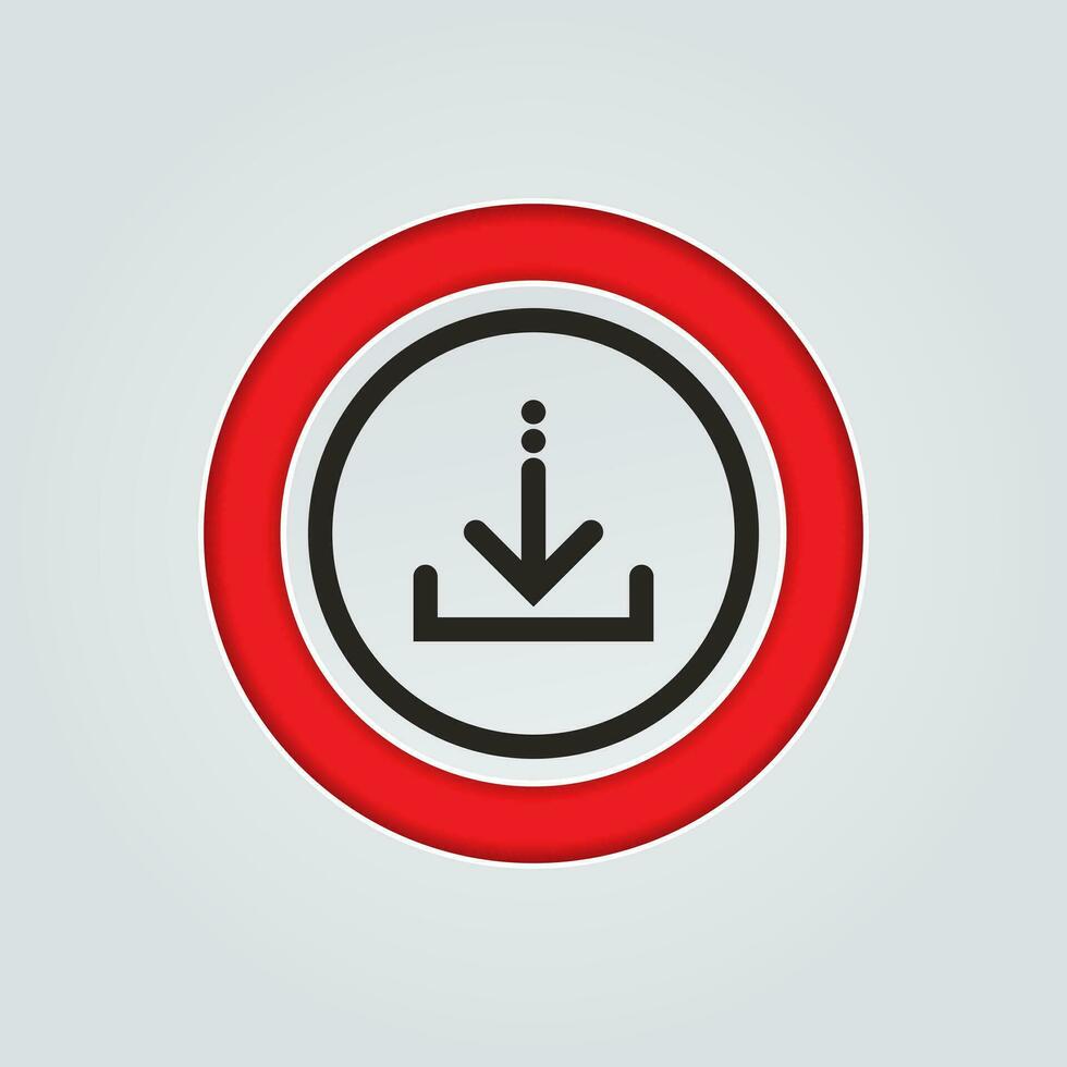 Download icon for the phone application or website vector