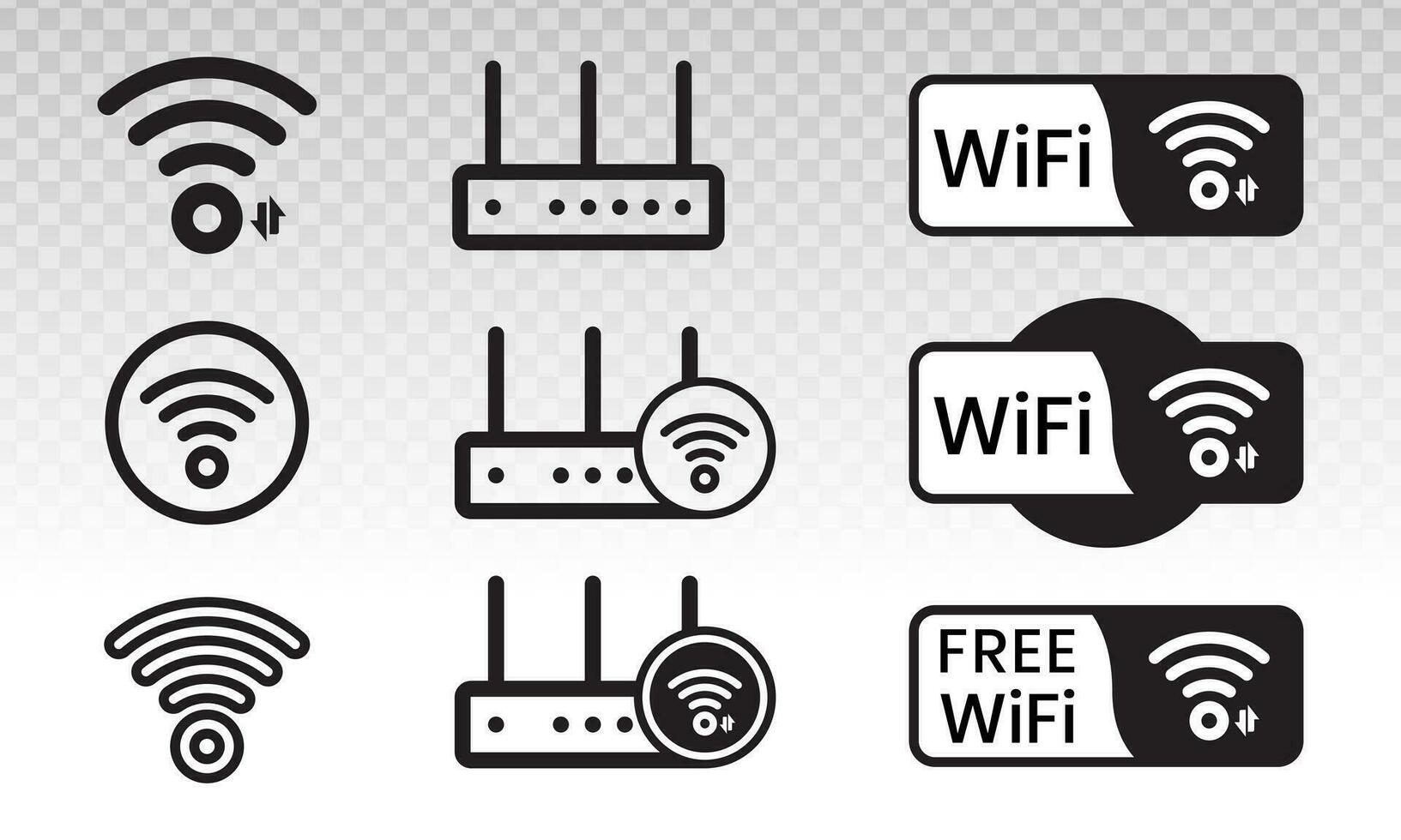 Wifi señal o Wisconsin fi inalámbrico Internet redes vector