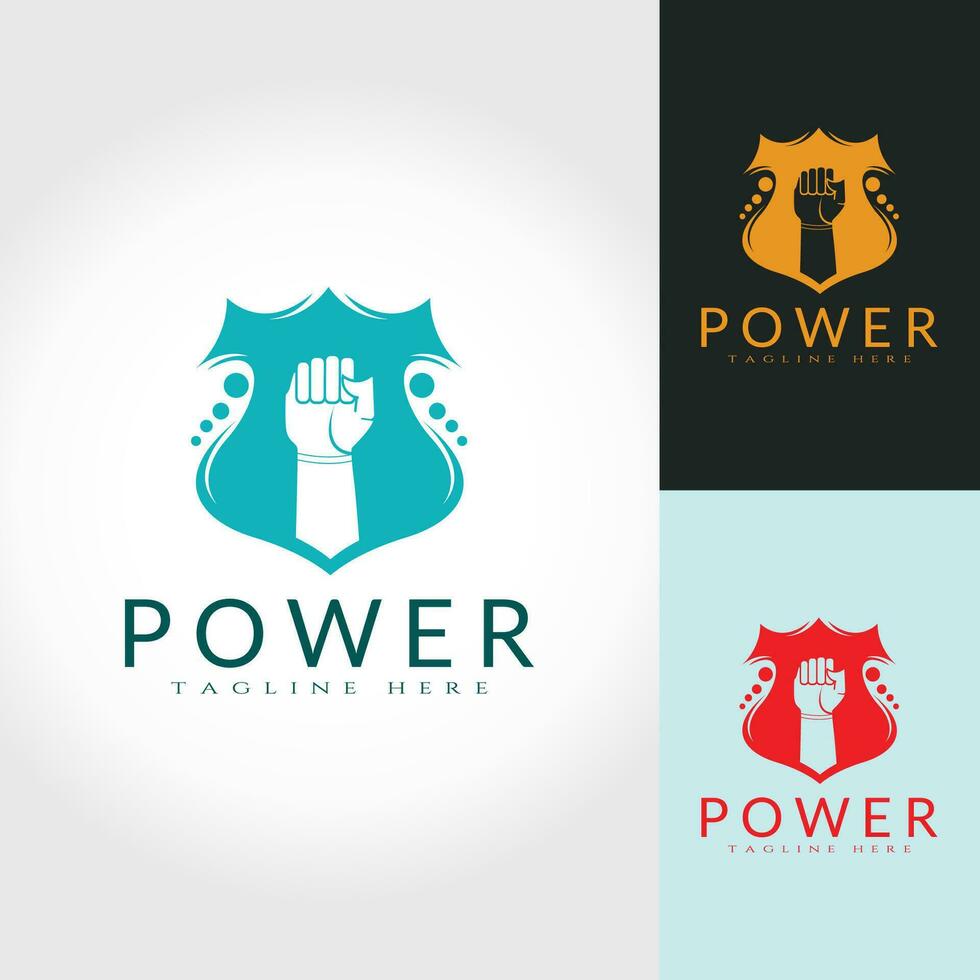 hand power logo design, fist-vector vector