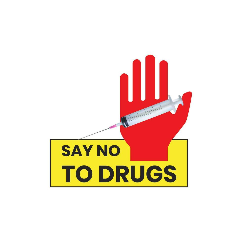 say no to drugs vector