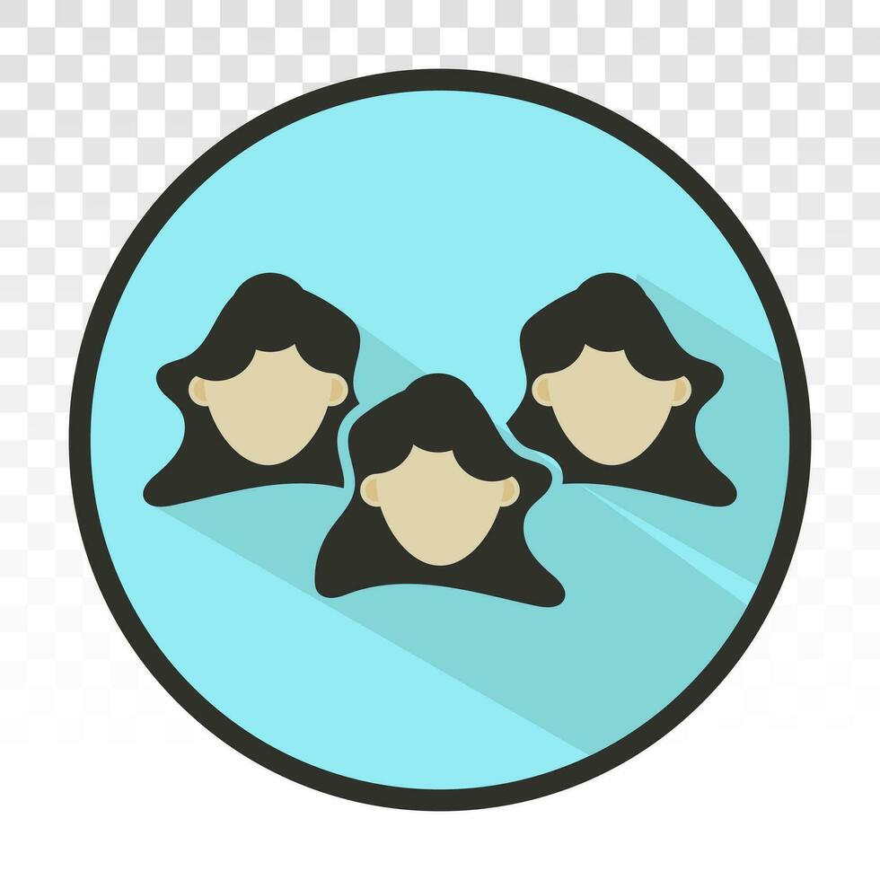 Group of people or group of users or friendship flat icon vector
