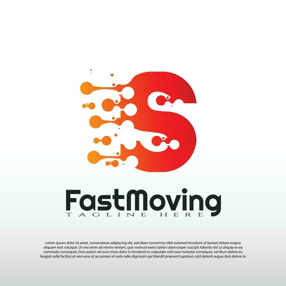Fast Moving logo with initial S letter concept. Movement sign. Technology business and digital icon -vector vector