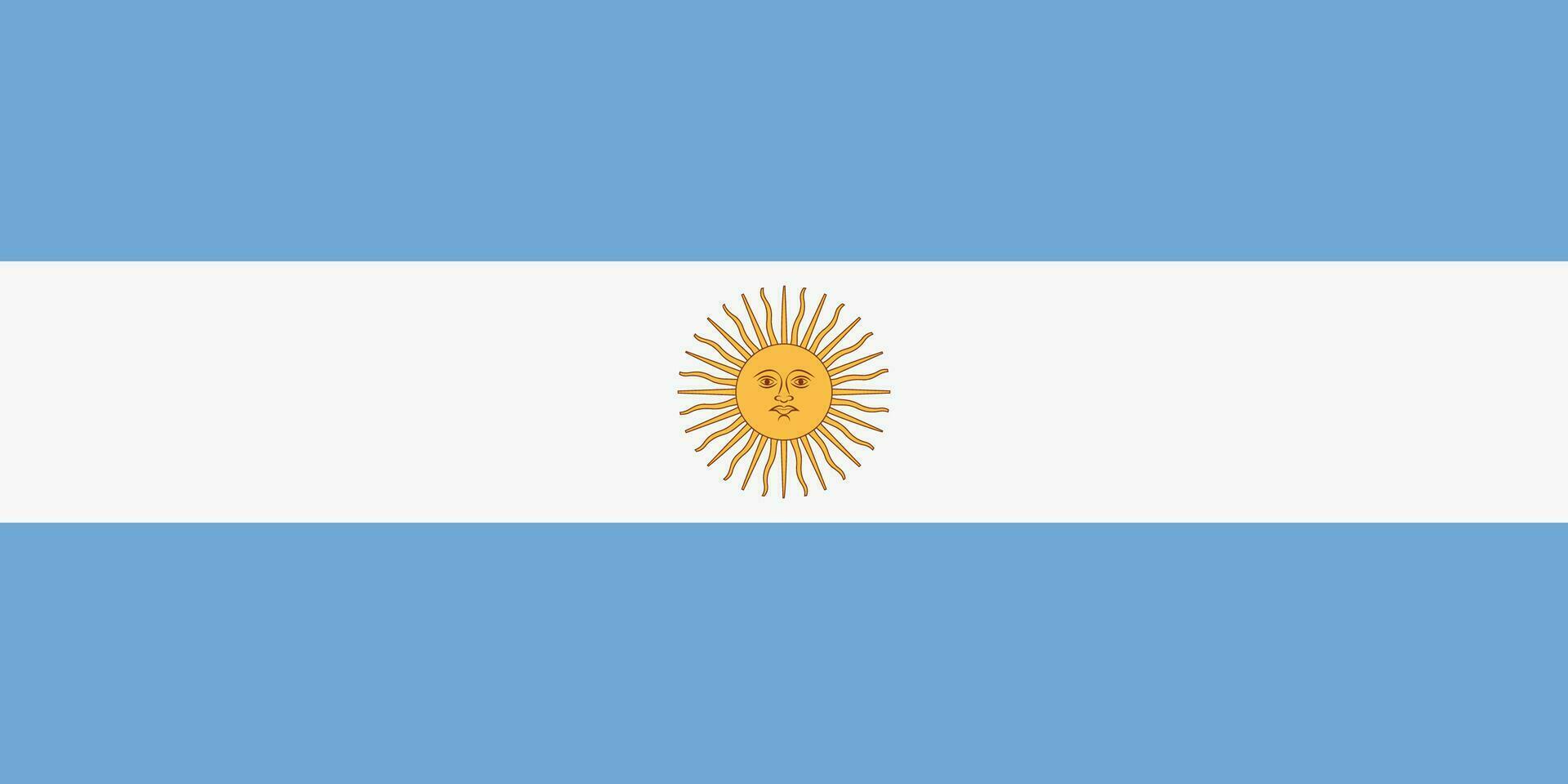 Argentina flag with official colors. vector