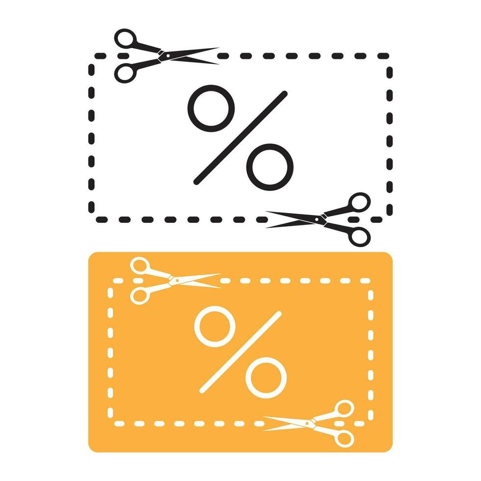 scissors icon cutting coupons with dotted line for apps and websites vector