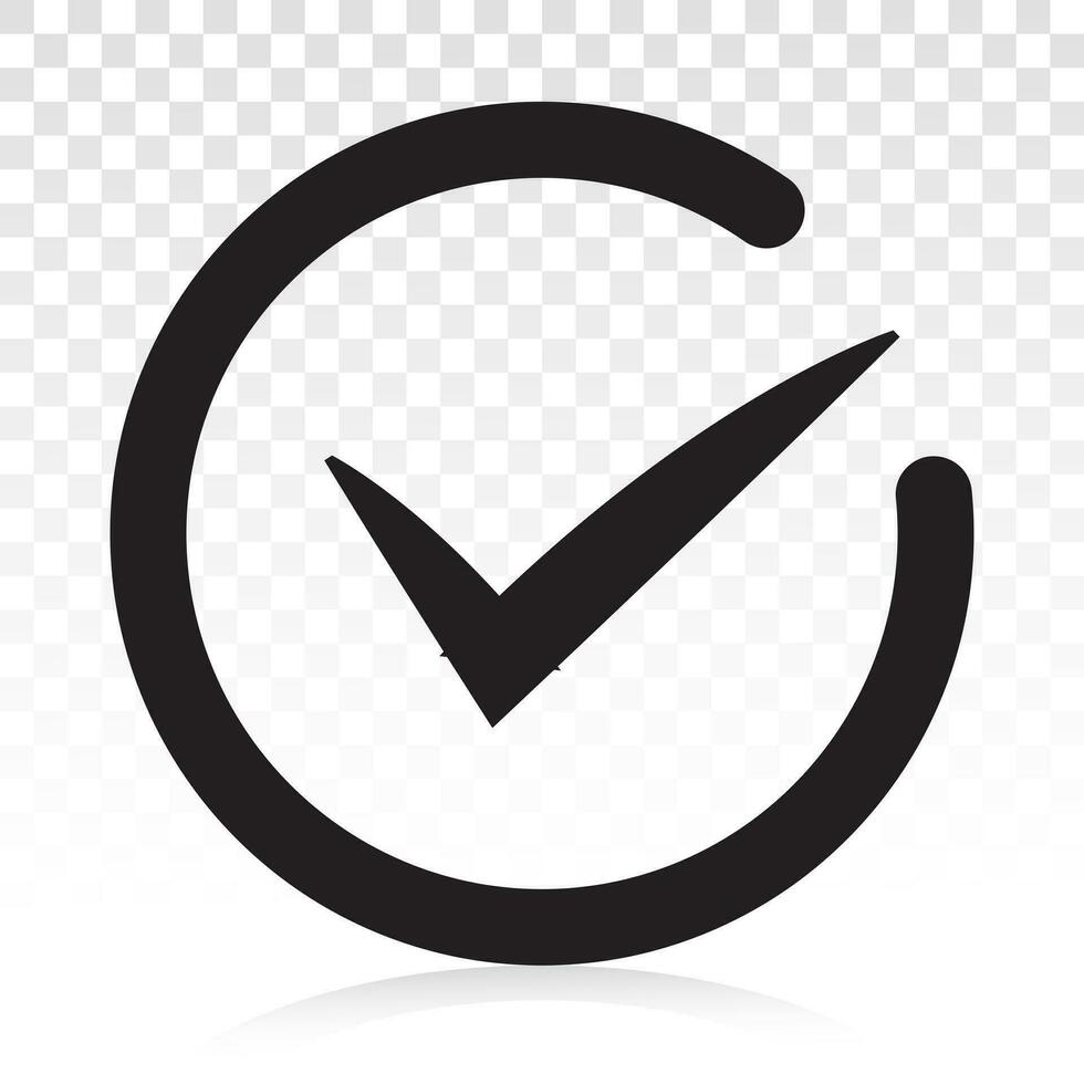 checkmark confirm or checkbox line art icon for apps and websites vector