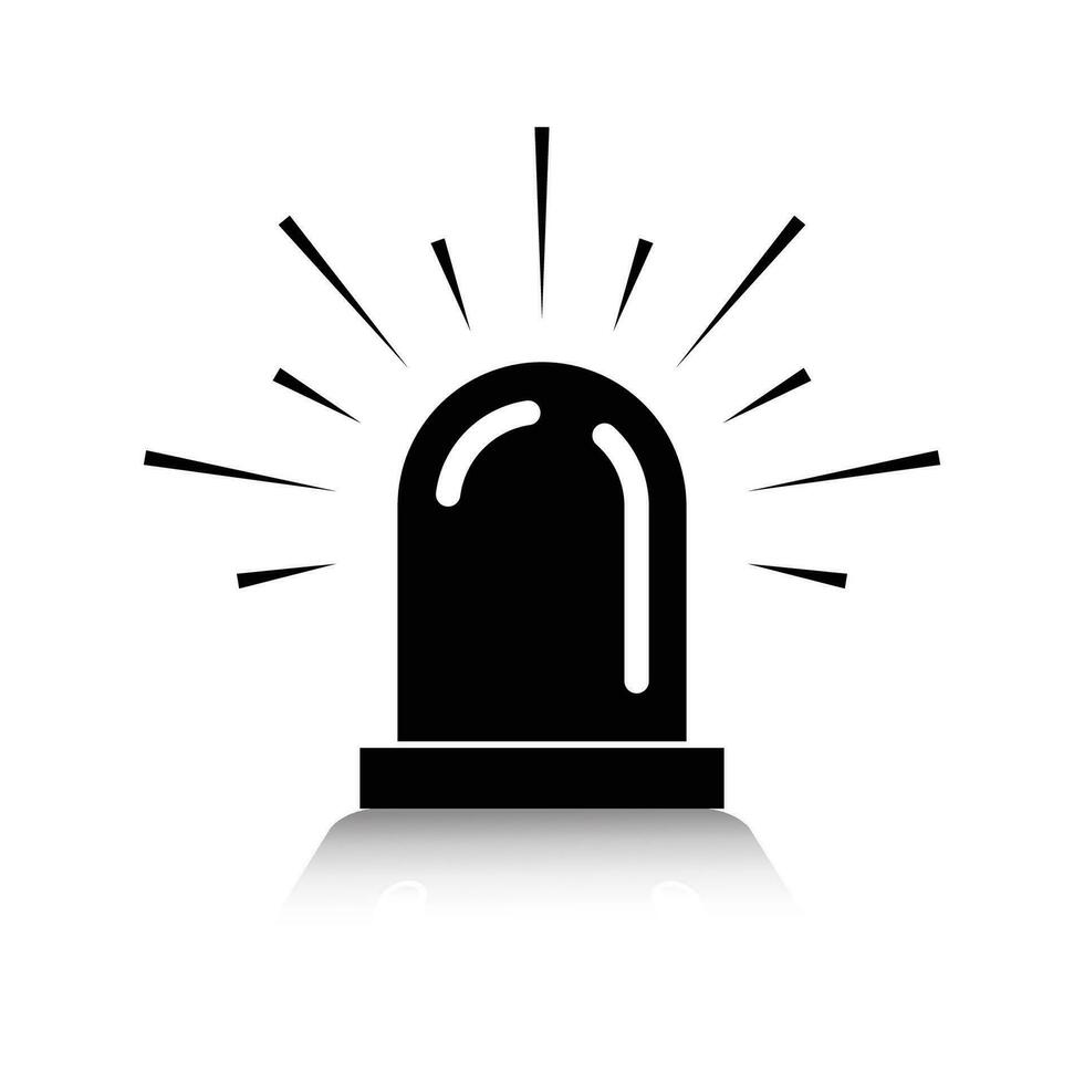 Alarm siren icon for application or website vector