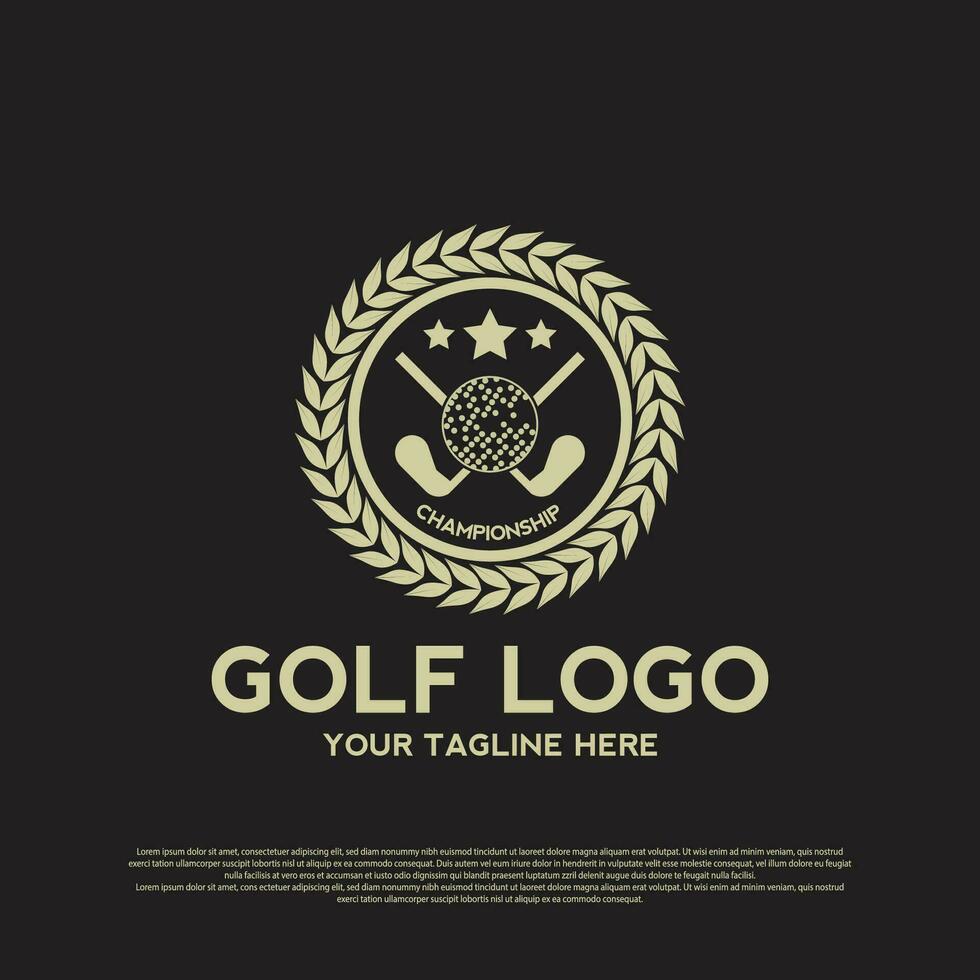 golf torneo logo o icono vector