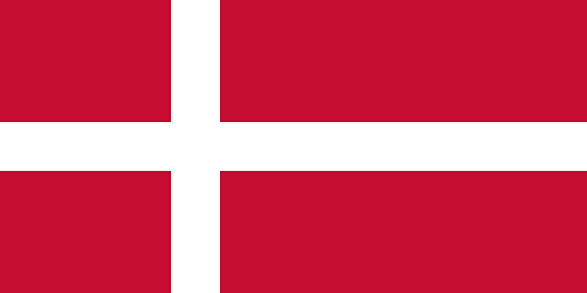 Danish national flag with official colors. vector