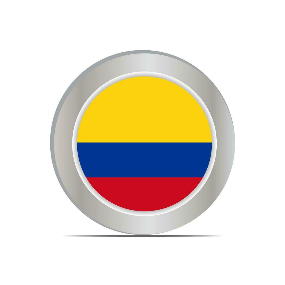 The national flag of Colombia is isolated in official colors. vector