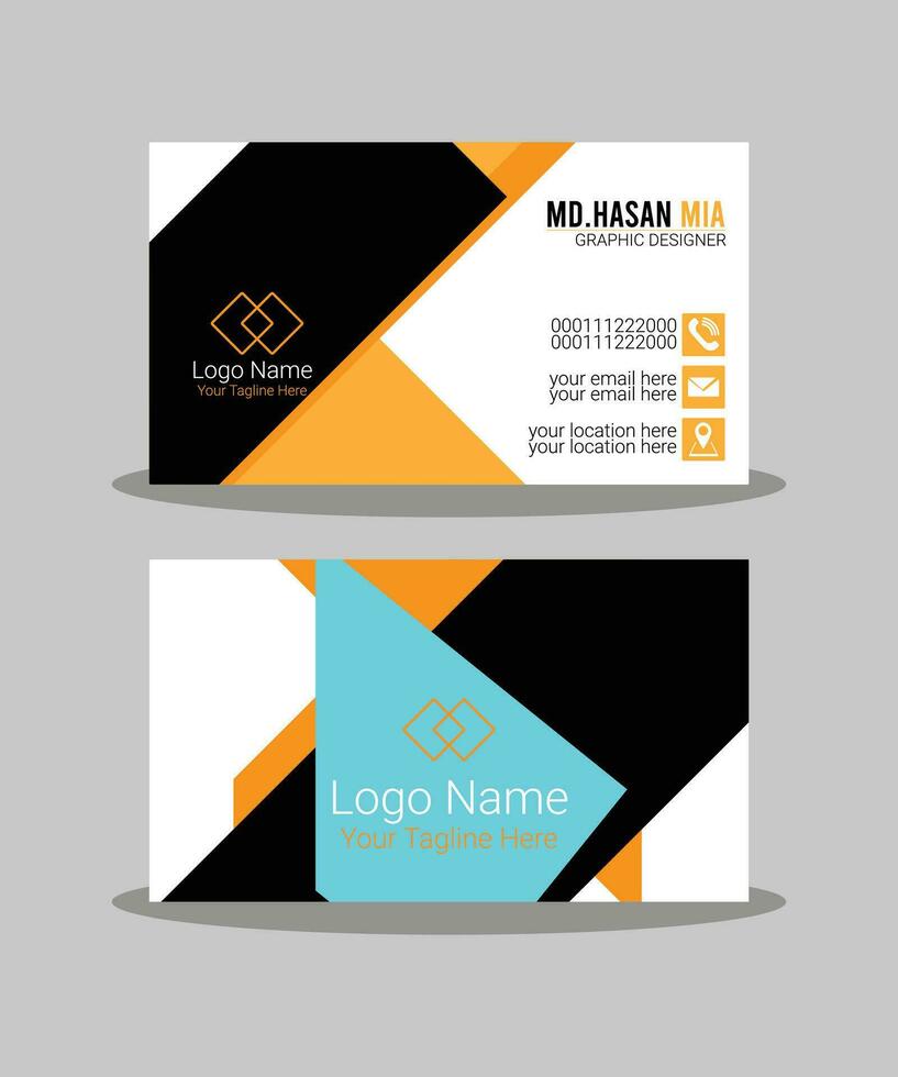 Professional Creative And Modern Business Card Business Identity Visiting Card Template vector