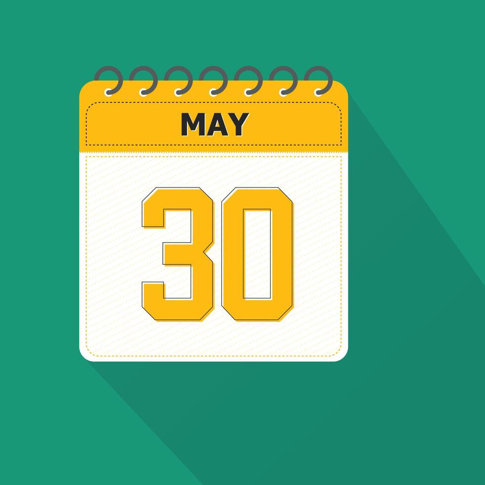 May 30 Calendar Daily Icon, Date, Month 1 26739850 Vector Art at Vecteezy