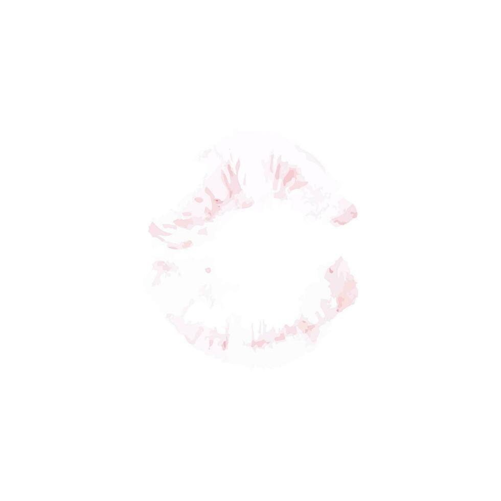 Vector lipstick or pencil texture of lip print