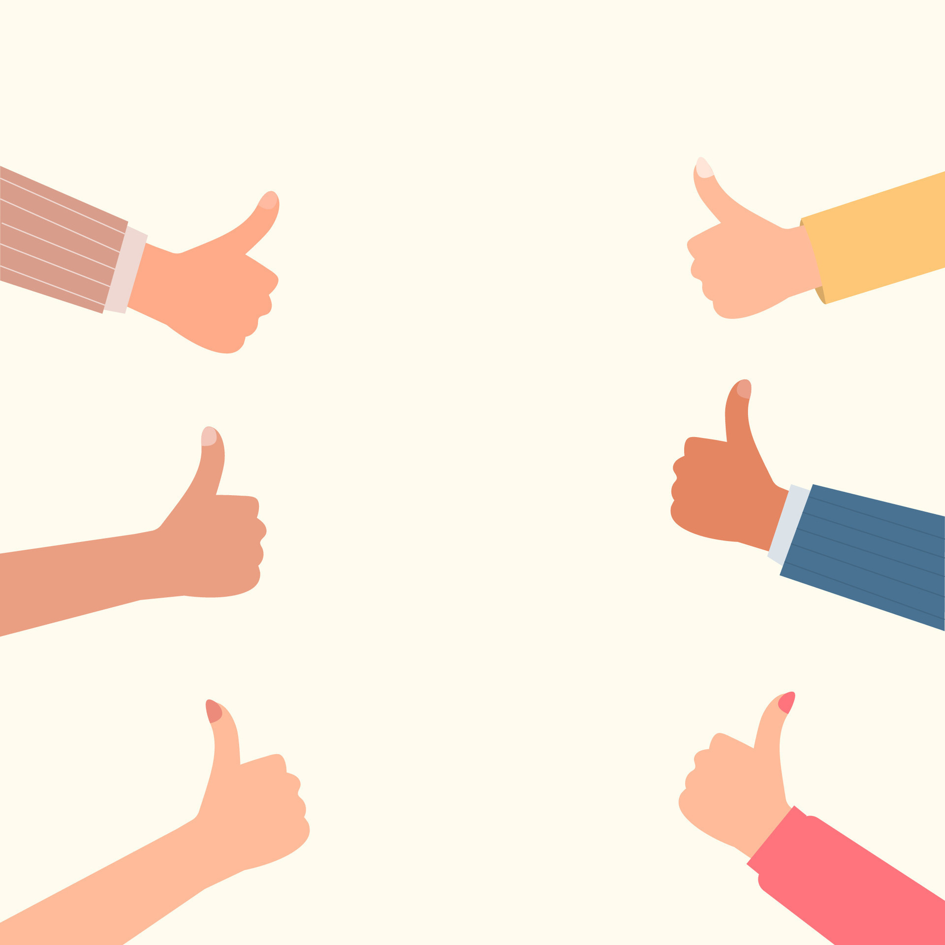 Hands show thumb up. Approval, audience recognition, positive opinion