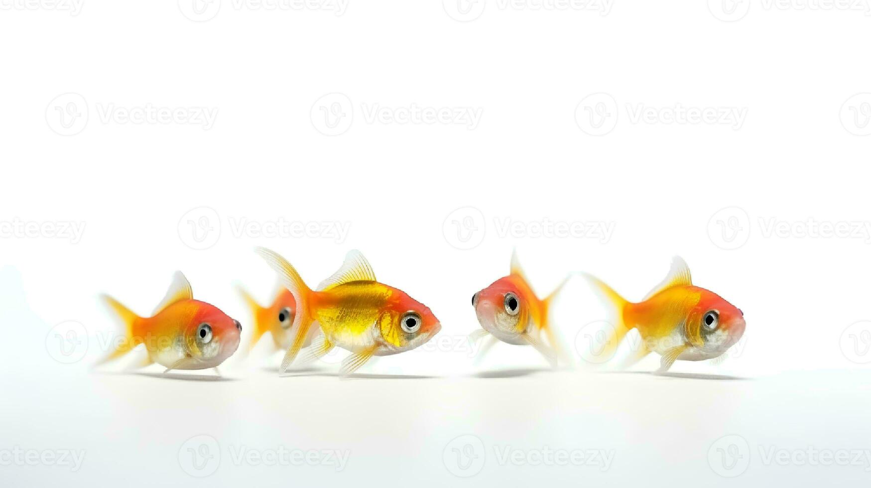 Photo of a tetra fish on white background. Generative AI