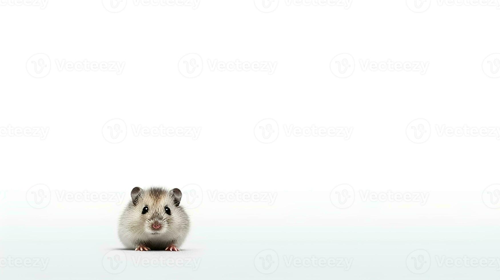 Photo of a cute little pet on white background. Generative AI