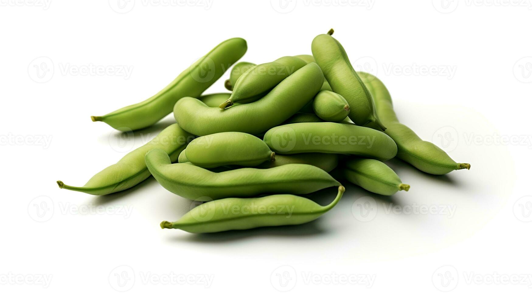 Photo of Green beans isolated on white background