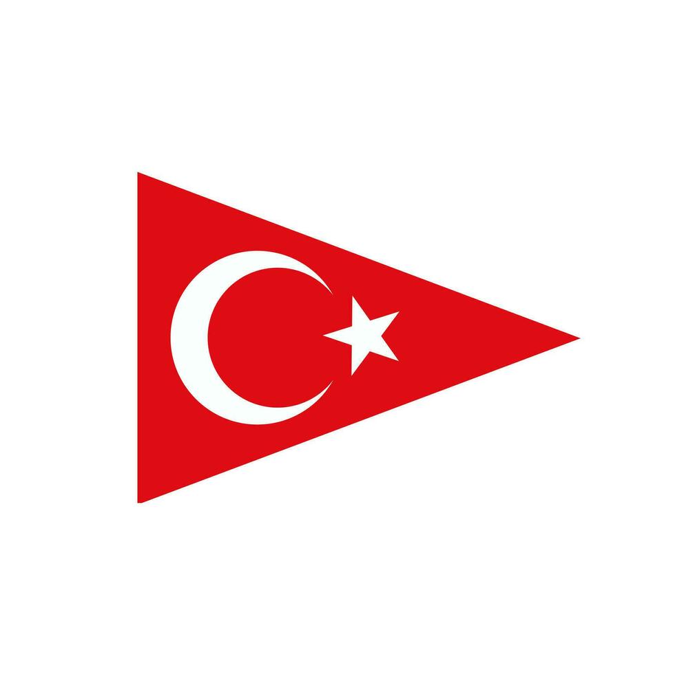 Turkish flag. Turkish pennant. Vector. vector