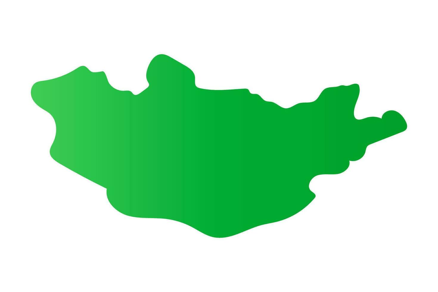 Green Mongolia map icon. Vector. vector