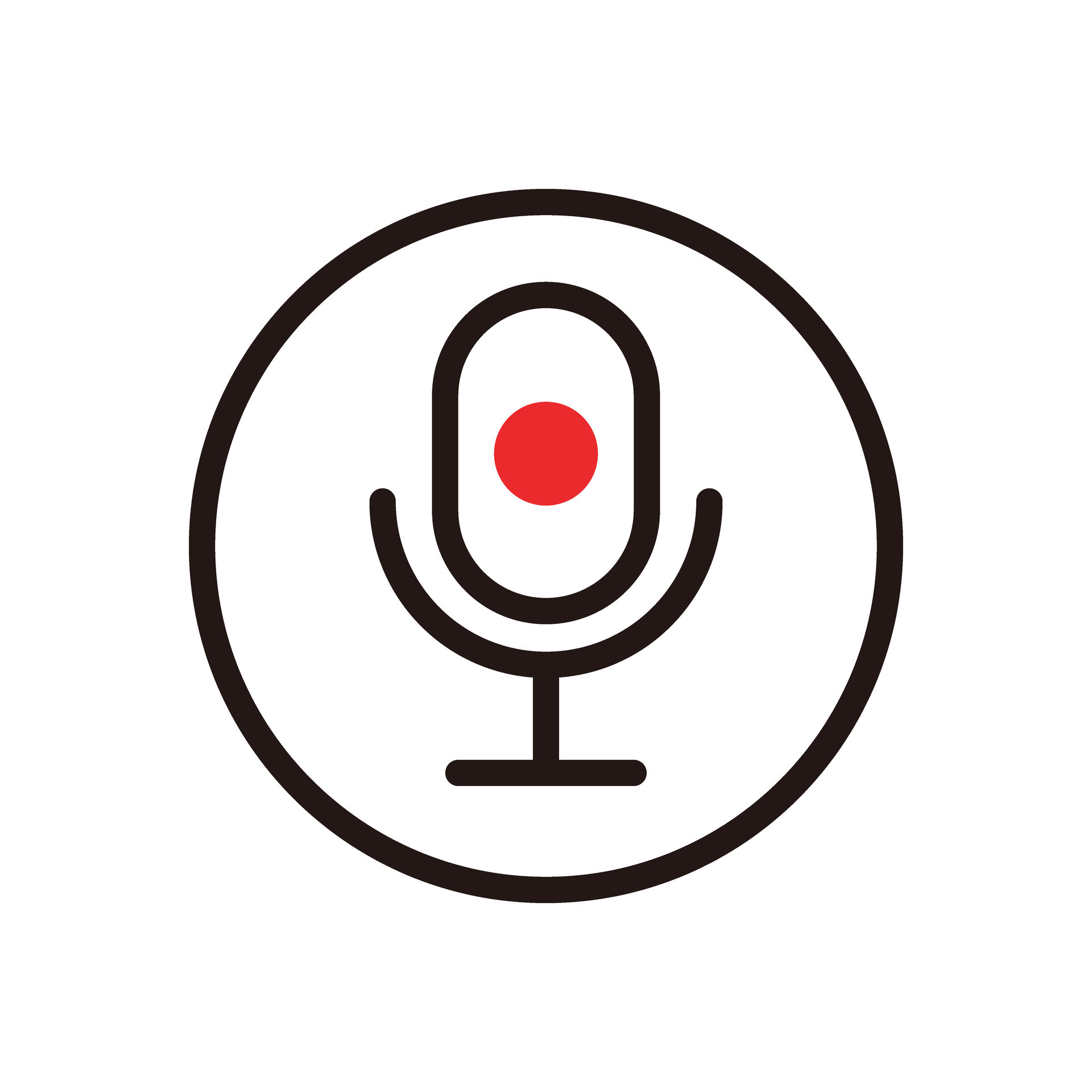 Microphone recording icon. Voice recording button. vector. 26740617
