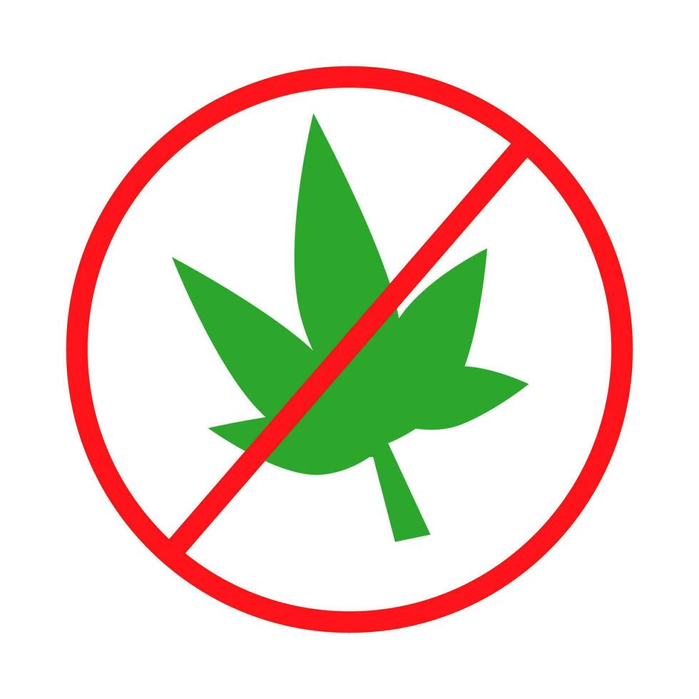 Cannabis use prohibition. Regulation of marijuana use. Vectors. vector