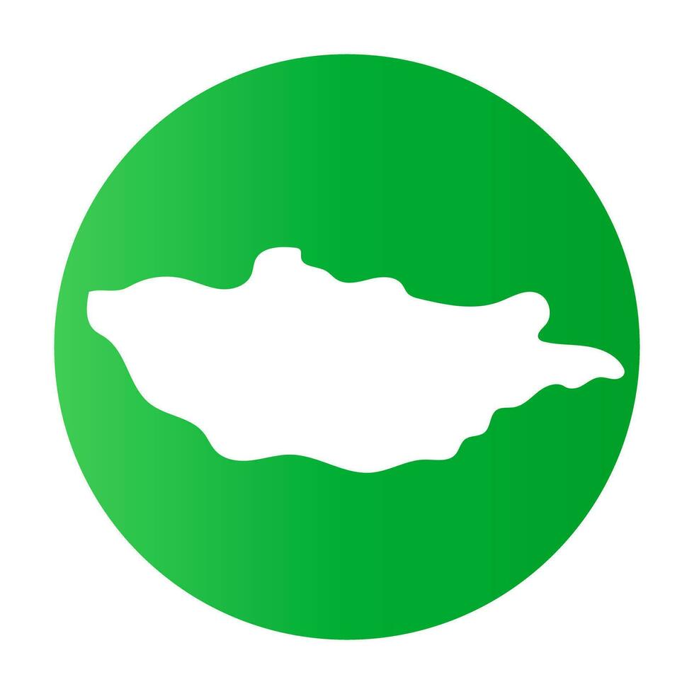 Round Mongolia map icon. Vector. vector