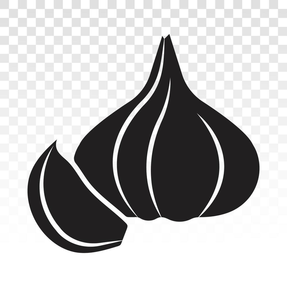 garlic cloves or allium sativum flat icons for apps and websites vector