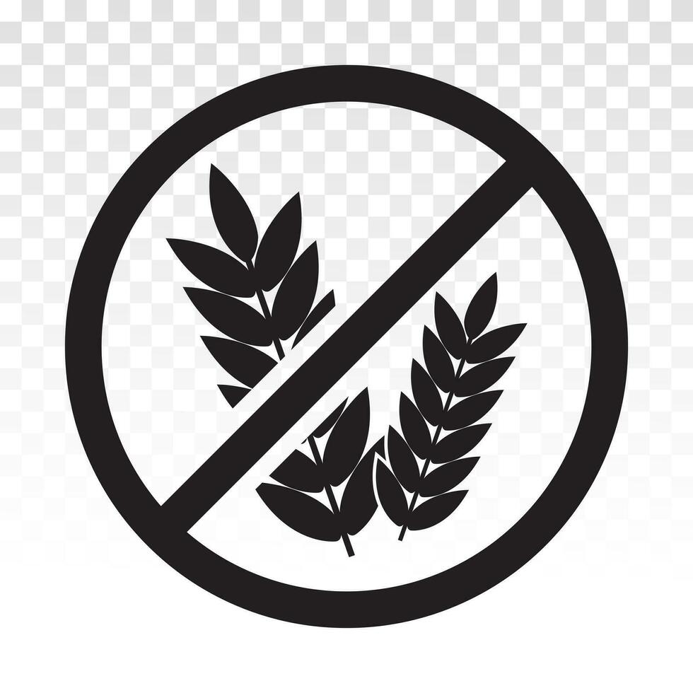 gluten free or non gluten food allergy product dietary label for apps and websites vector