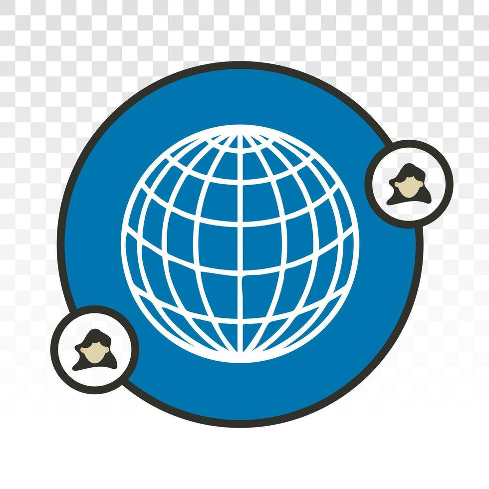 global human outsourcing icon for apps or website vector