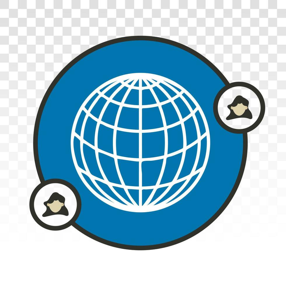 global human outsourcing icon for apps or website vector