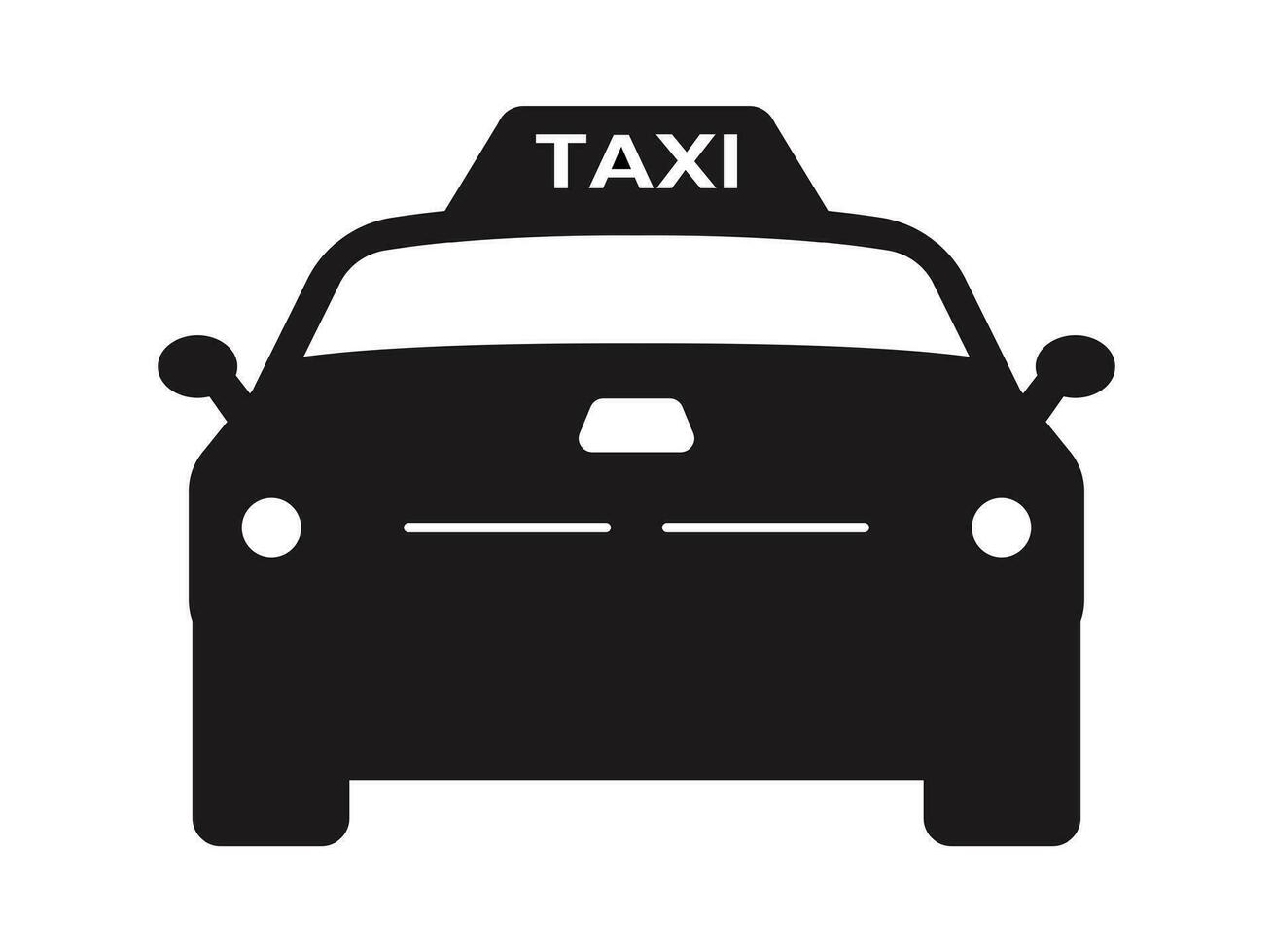 Taxi or taxi cab flat icon for apps or website vector