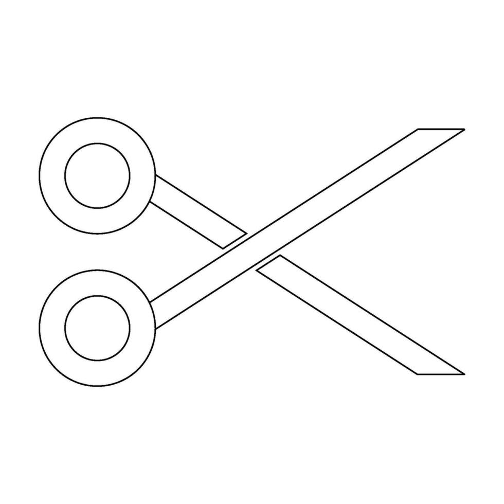 cutting scissors icon vector
