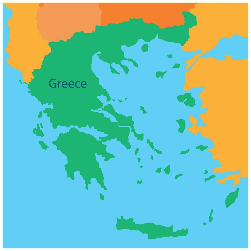 Grecia mapa antecedentes vector