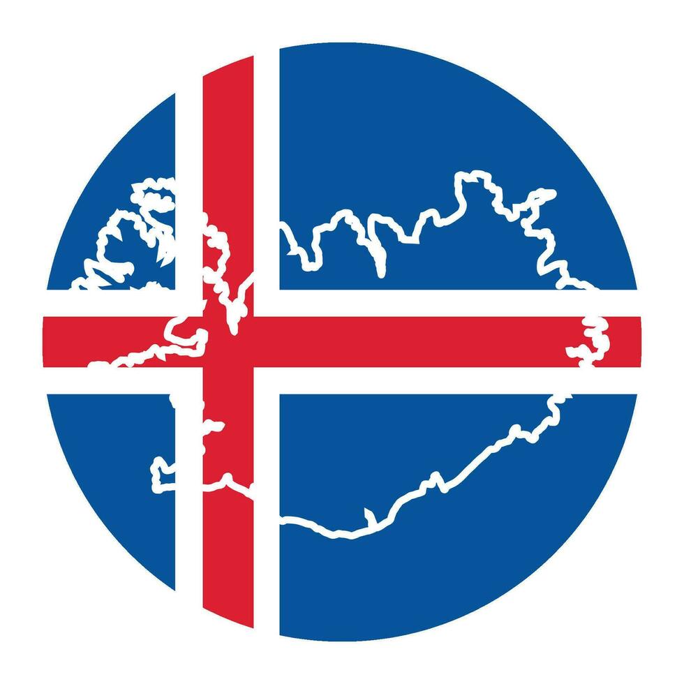 Islandia bandera logo vector