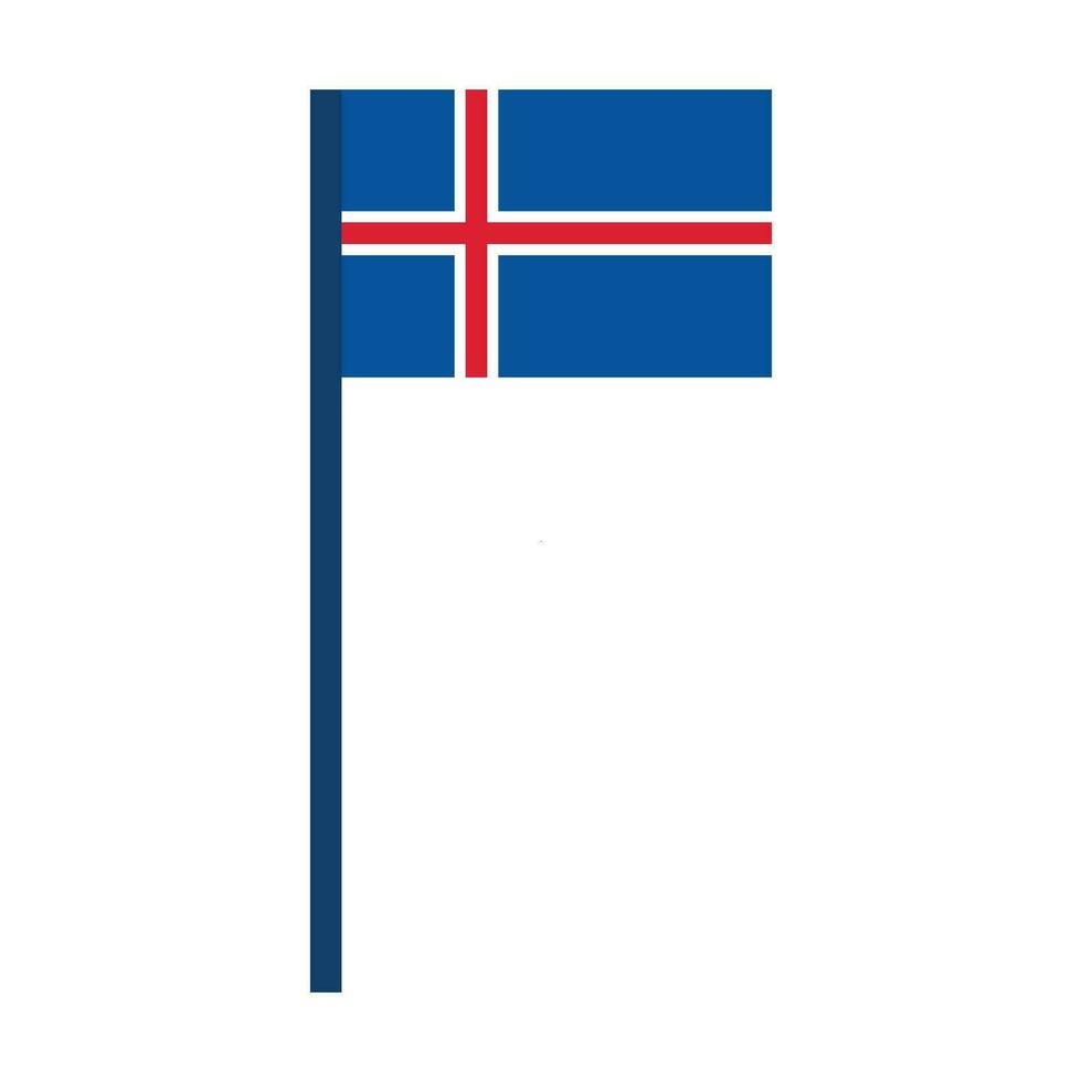 Islandia bandera icono vector