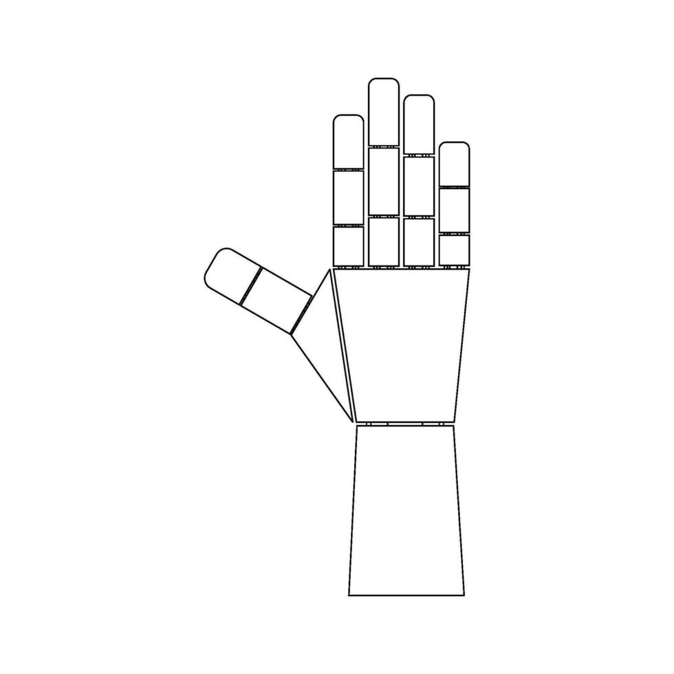 Robot hand icon vector