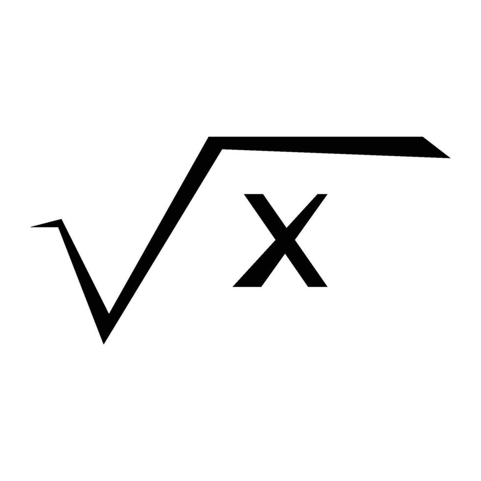 matemáticas raíz icono vector