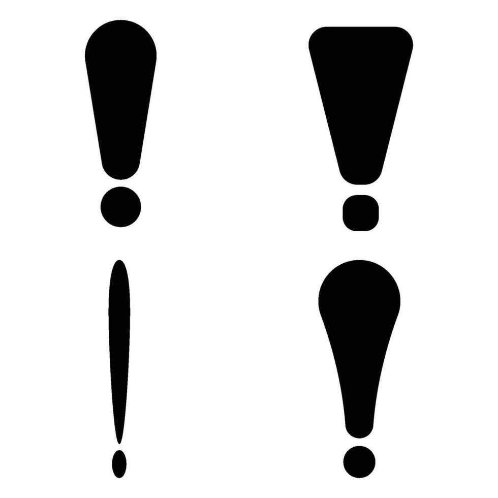 exclamation mark icon vector