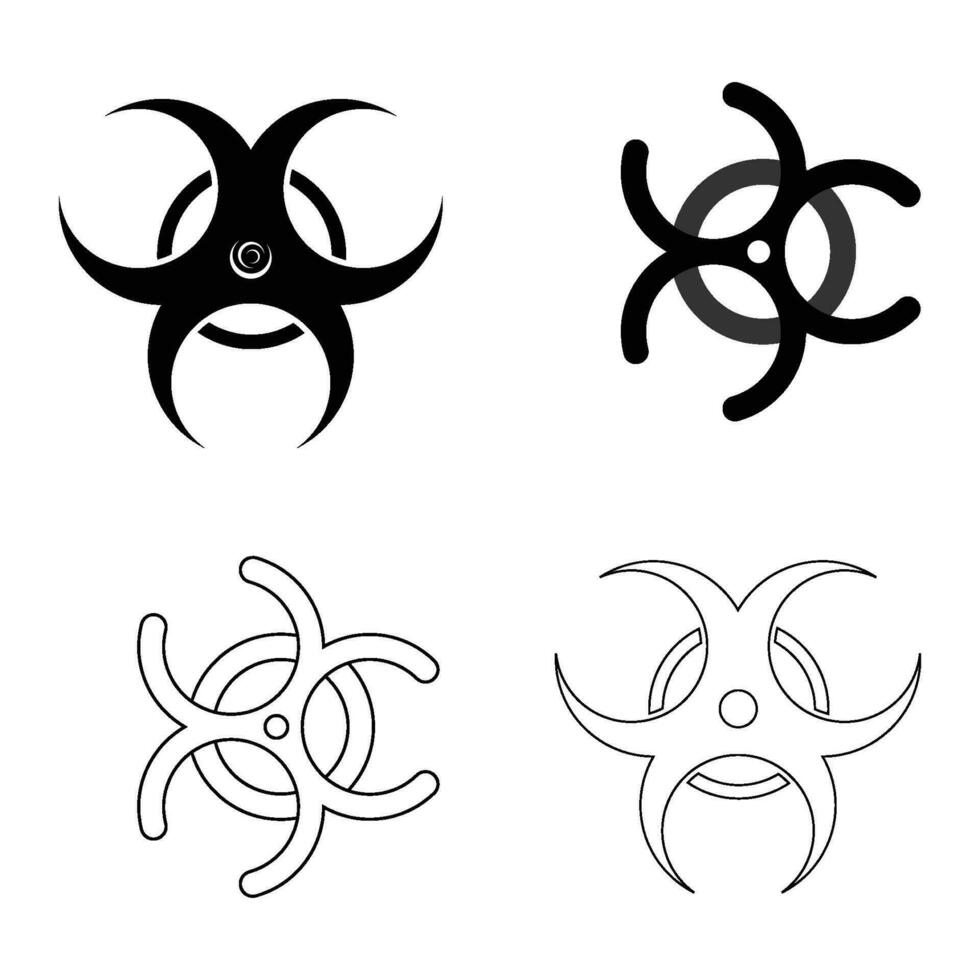 Biohazard icon vector
