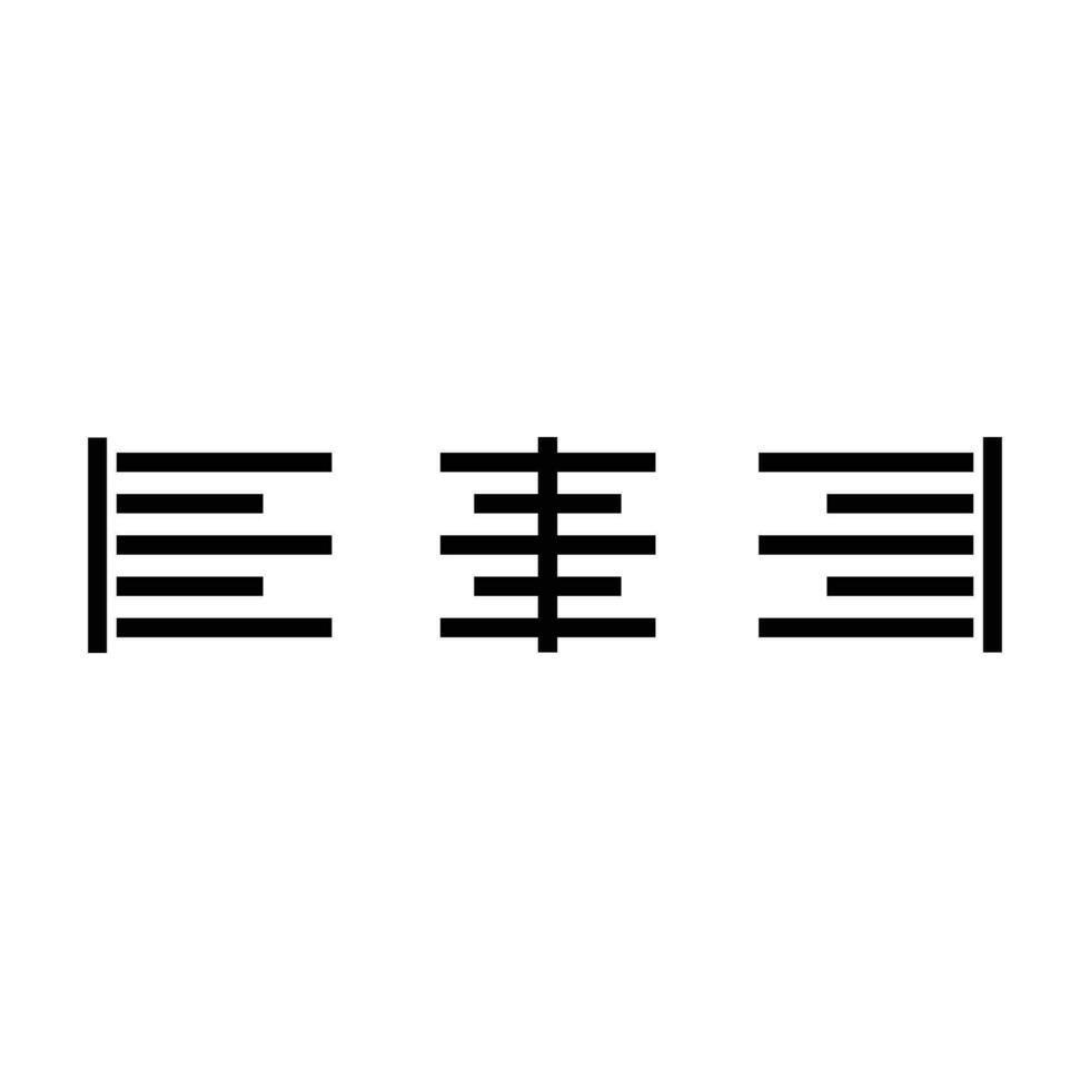 Alignment icons collection vector