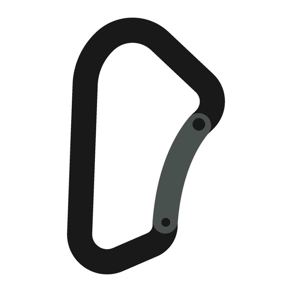 Mountain equipment Carabiner icon vector