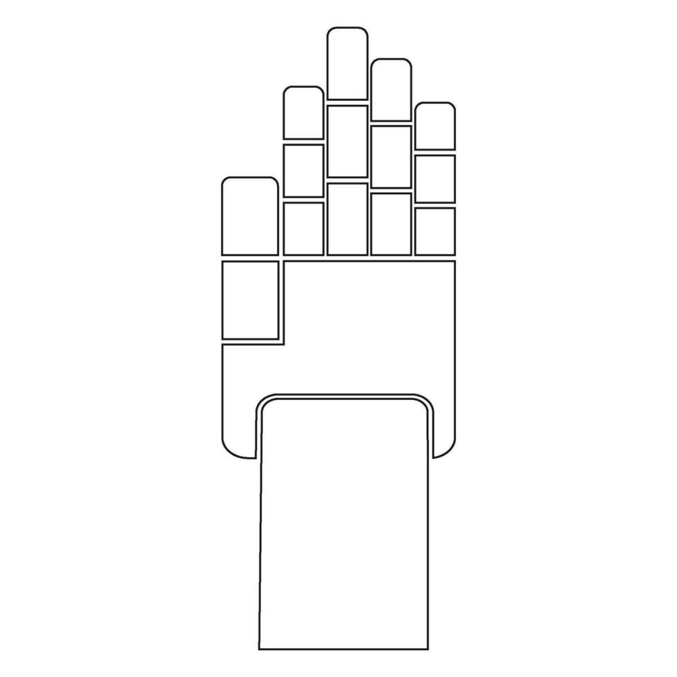 Robot hand icon vector