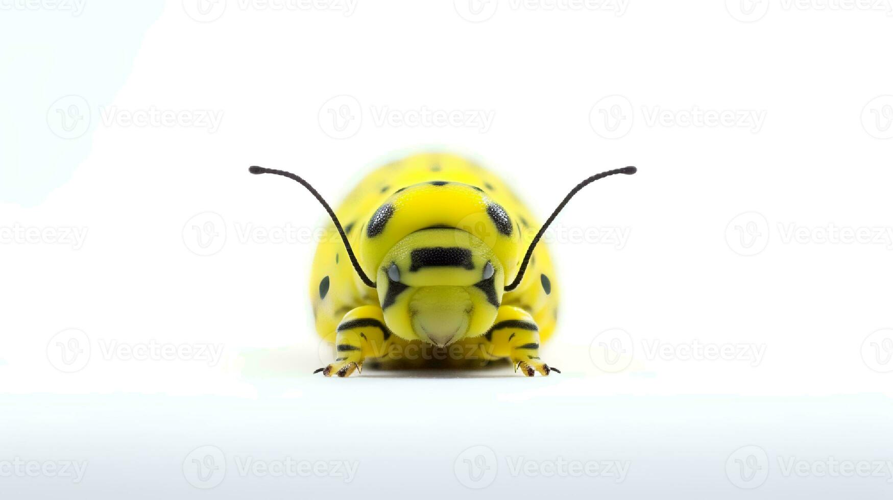 foto de un cola de golondrina oruga en blanco antecedentes. generativo ai