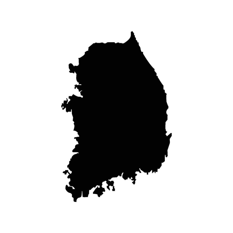 south korea map icon vector