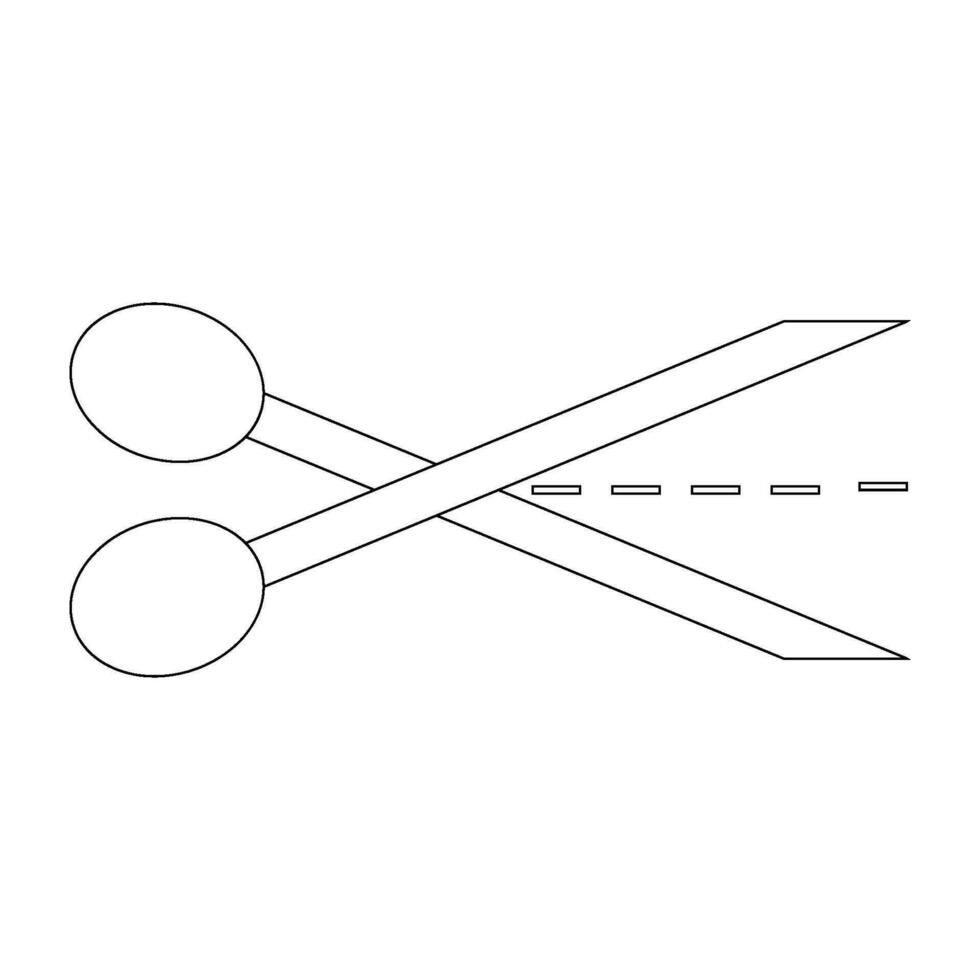 cutting scissors icon vector