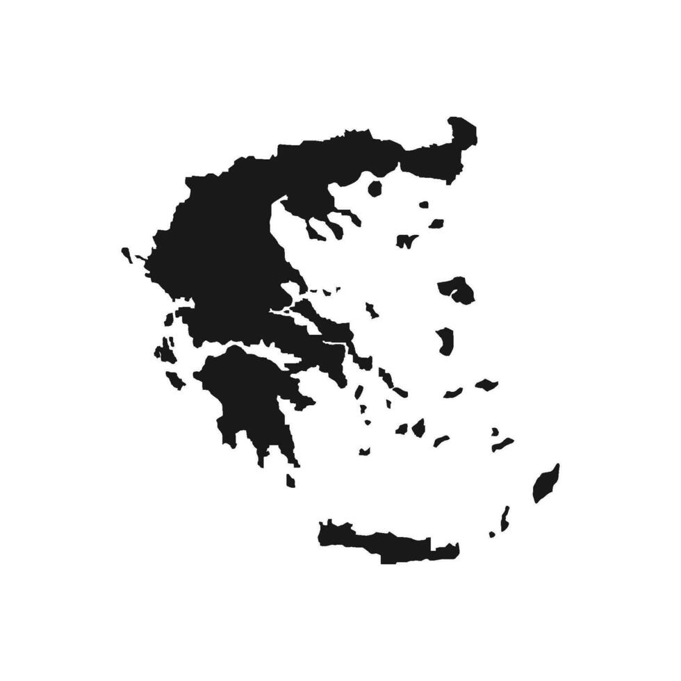 Grecia mapa icono vector