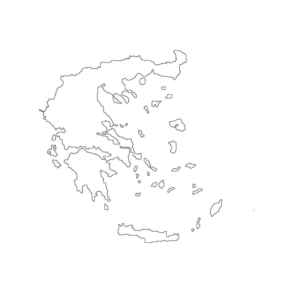 Grecia mapa icono vector