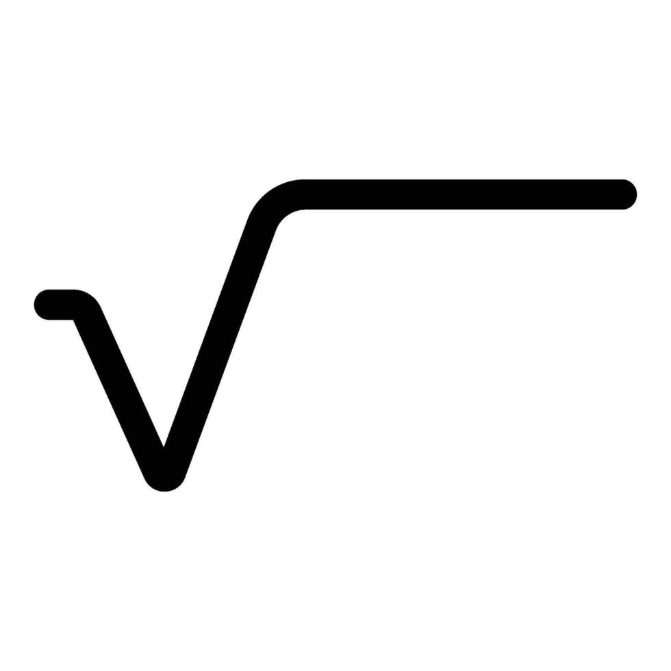 matemáticas raíz icono vector
