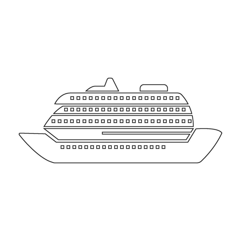 cruise ship icon vector