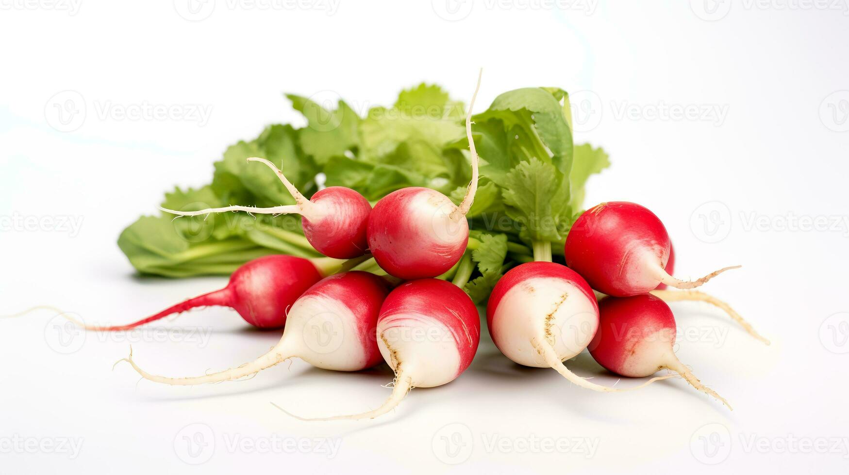 Photo of Radishes isolated on white background