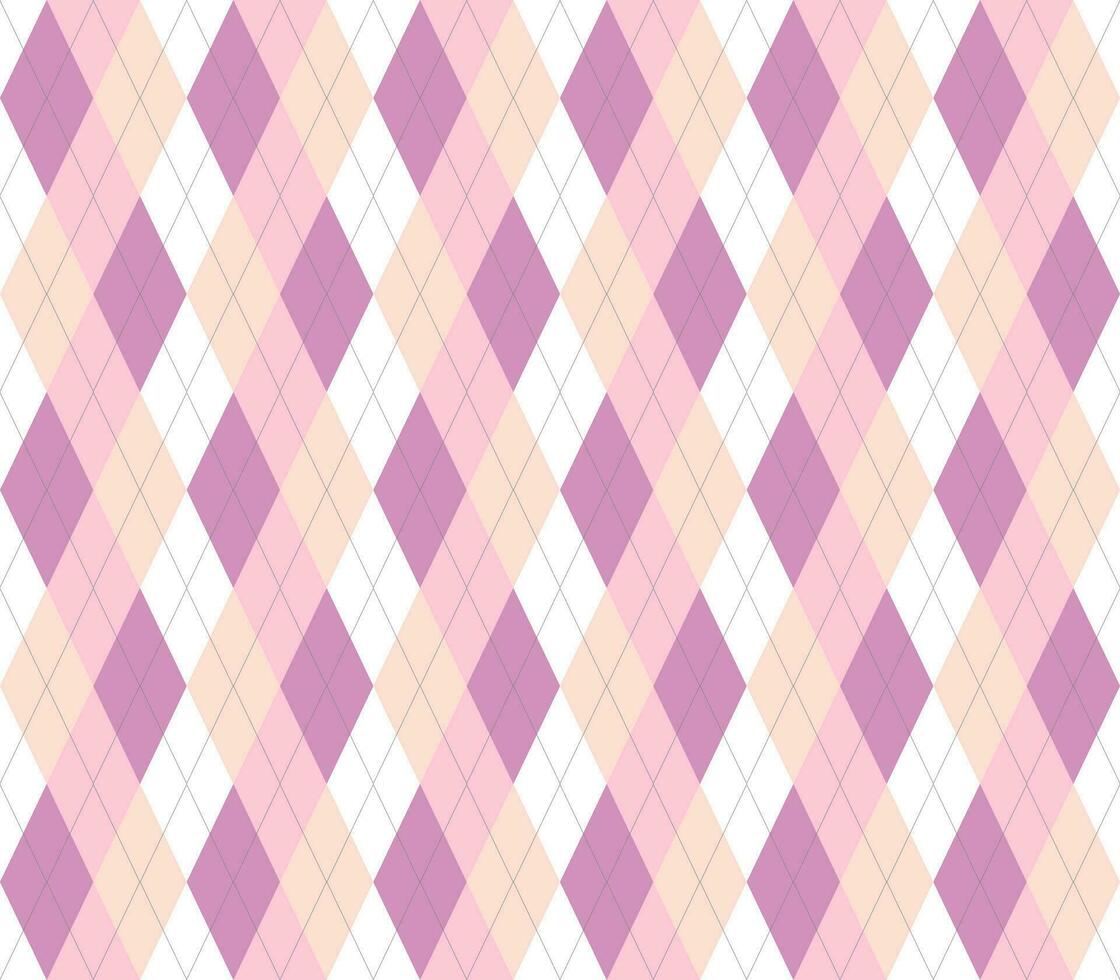 Pastel argyle seamless pattern background. vector